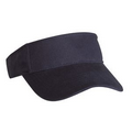 Lightweight Brushed Cotton Twill Visor (Navy Blue)